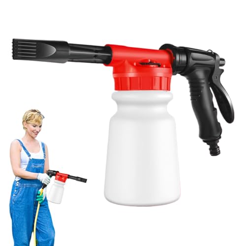 Sghtil Autowaschanlage Schaumsprüher, Schlauchkanone,Gartensprüher - Druckseifenschaumkanone 1 Liter Autowaschanlage Handwaschanlage für jeden von Sghtil