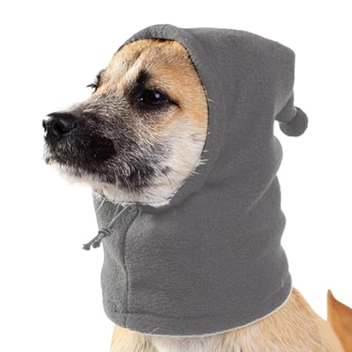 Sghtil Beruhigende Hundehaube, Hunde-Snood-Kopfwickel - Hundemützen Wintermütze mit Lärmschutz | Ohrenschutz für Hunde, Dicke und warme Wintermütze zum Baden, Föhnen, Zehennägelschneiden, Zähneputzen von Sghtil
