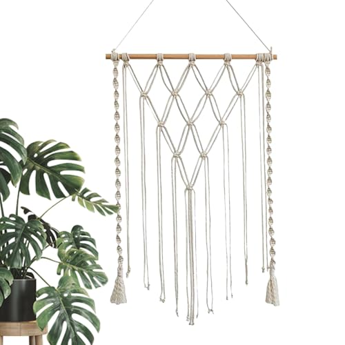 Sghtil Boho Makramee Foto Ständer, Boho Geflochtene Wanddekoration - Bilderrahmen für Wandbehang Makramee Handgewebt | mit Postkartenhalter für handgewebte Wandbehänge von Sghtil