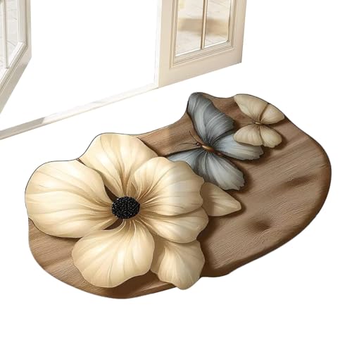 Sghtil Butterfly Schmetterlingsteppiche für das Badezimmer - Schnell trocknender Teppich - Realistisches 3D-Muster Teppich Schmetterlingsbereich Blumen für Schlafzimmer Rutschfester Teppich für Sghtil Butterfly Schmetterlingsteppiche für das Badezimmer - Schnell trocknender Teppich - Realistisches 3D-Muster Teppich Schmetterlingsbereich Blumen für Schlafzimmer Rutschfester Teppich für von Sghtil