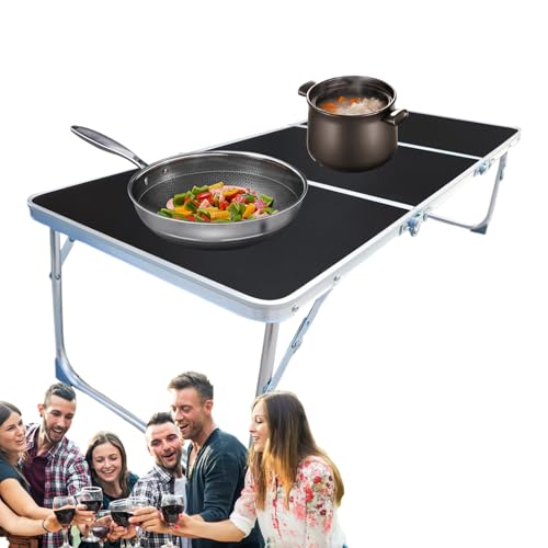 Sghtil Camping Klapptisch - Aluminiumlegierung Klappbarer Outdoortisch | Camping Zubehör Outdoor Tisch Für Garten Park Terrasse Kochen Abenteuer Reisen Essen Gesellschaft von Sghtil
