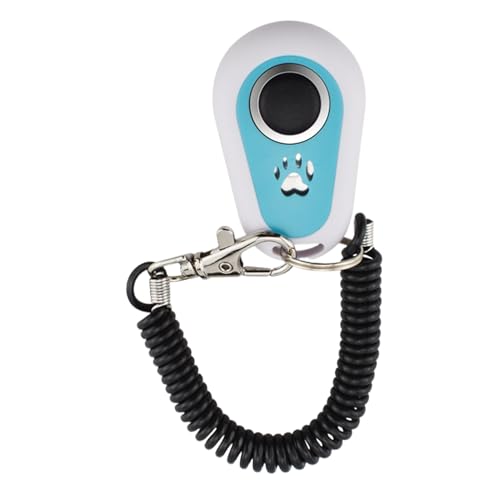 Sghtil Clicker Hundetrainer, Welpentraining mit Clicker in doppelter Farbe – Verhaltensunterstützung mit Gurt und ovaler Form für kleine, mittlere und große Rassen von Sghtil