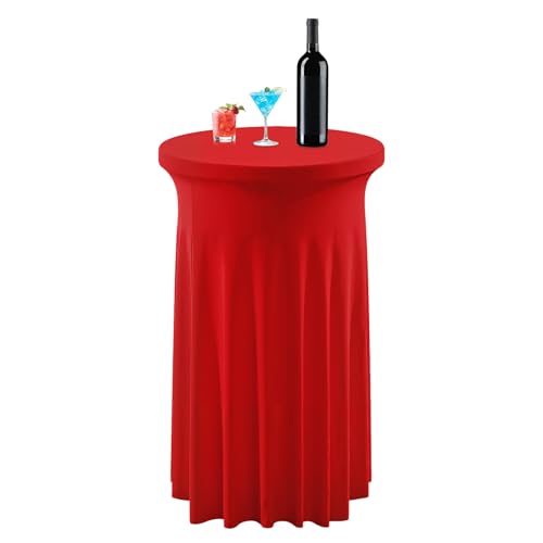 Sghtil Cocktail Tischdecke | Spandex Stretch Cocktailtischdecke Weihnachten | Waschbare Maßgeschneiderte Partytischdecken Deko Für Zuhause Innenbereich Außenbereich Hochzeiten Restaurant Pub Bistro von Sghtil