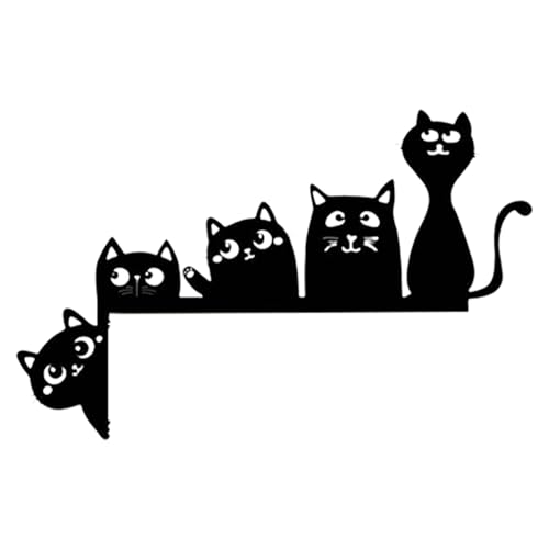 Sghtil Dekoration für die Ecke der Halloween-Tür, Topper für Katzentür - Halloween-Dekoration für den Innenbereich mit schwarzer Katze, Eckenschild für Halloween, Katze, von Sghtil