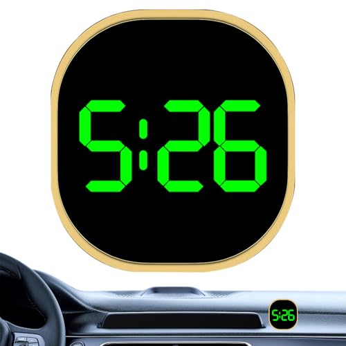 Sghtil Digitale Uhr für Auto | Stoppuhr selbstklebend für Fahrzeug mit digitaler LCD-Anzeige | transparentes LCD-Display, kleine Armaturenbrettuhr für Frauen und Männer von Sghtil