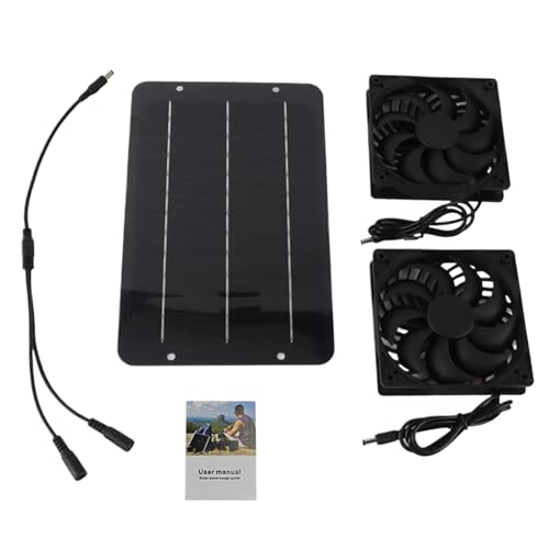 Sghtil Durch Solarmodul angetriebener Abluftventilator - Solarbelüftungslüfter Für Stallgebäude,Belüftungsset Mit Leistungsstarker Kühlung Für Camping Wandern Rucksacktour Sghtil Durch Solarmodul angetriebener Abluftventilator - Solarbelüftungslüfter Für Stallgebäude,Belüftungsset Mit Leistungsstarker Kühlung Für Camping Wandern Rucksacktour von Sghtil
