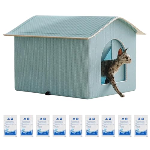 Sghtil Eishaus für Katzen – Bequemes kühlendes Bett für Kätzchen | temperaturregulierendes Zubehör für Haustiere, Gemütliches Haus für Katzen Sghtil Eishaus für Katzen – Bequemes kühlendes Bett für Kätzchen | temperaturregulierendes Zubehör für Haustiere, Gemütliches Haus für Katzen von Sghtil