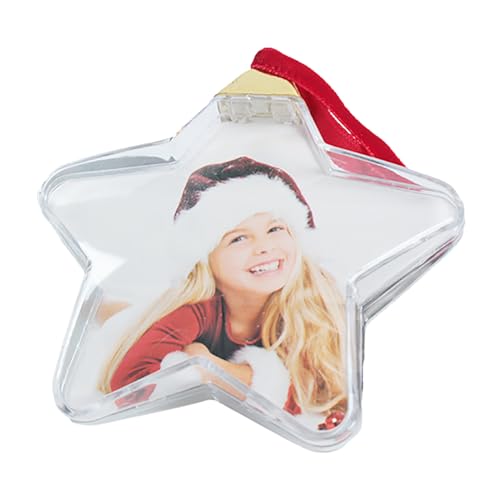 Sghtil Foto-Ornament-Kugel, Christbaumschmuck, DIY Craft Ball Ornament Dekoration Transparente Kugeln für Weihnachten Neujahr Hochzeit Home Decor von Sghtil