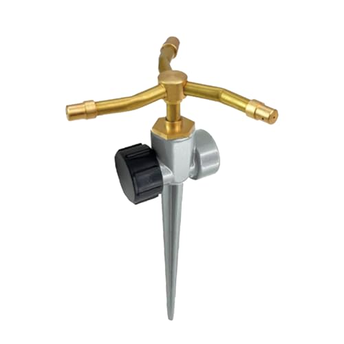 Sghtil Gartenregner | 3-Armiger Messing Pflanzensprenger,Robuster 360 Grad Rotierender Sprenger Für Garten Terrasse Spielplatz Pool Gemüsefarm Gewächshaus Landschaft von Sghtil