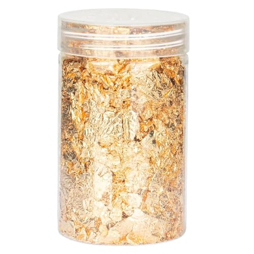 Sghtil Goldfolienschleifen für Handwerk, Goldfolie für Handwerk | Metallblätter Imitation Handwerk Gold, Mehrzweck-Dekorfolie aus Goldfolie für Malerei, Nägel, von Sghtil