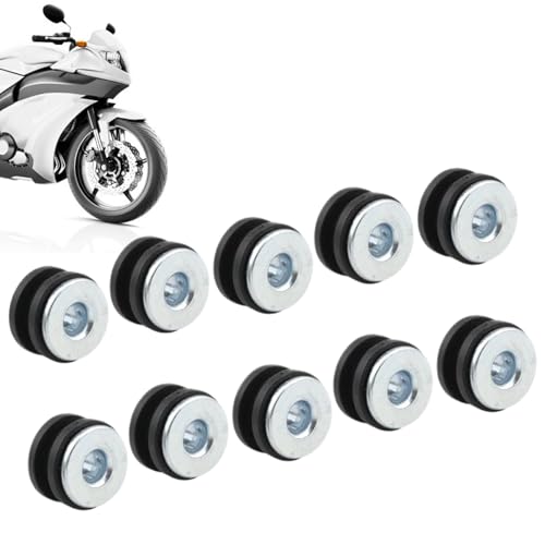 Sghtil Gummibuchsen für Motorräder | Nuts für Motorradverkleidungen mit D-D-D-D-Scheibe, vielseitiges Ersatzwerkzeug für Unterlegscheibe und Abstandshalter für Panelverkleidung von Sghtil