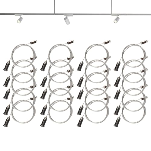 Sghtil Hängekabel für Garagenlichter – Hängekabel für LED-Panel, 20 Stück | Metall für Kronleuchter, hohe Widerstandsfähigkeit, Montagezubehör für Büros, Hotel, Wohnzimmer von Sghtil