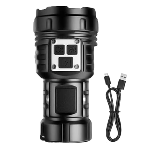 Sghtil Hohe Taschenlampen, LED-Taschenlampe – LED-Taschenlampen Hohe Taschenlampen Hohe Lumen Handheld Spotlight | Wiederaufladbares Blitzlicht Superhell mit 17 von Sghtil