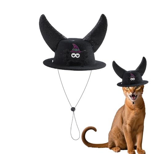 Sghtil Hut für kleine Hunde, Hut mit Hörnern – Kostümzubehör, verstellbar, für Feiern, Partys, Familientreffen, Theater, Karneval von Sghtil