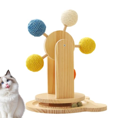 Sghtil Interaktiver Katzenkratzer, Kratzplattenspieler Katze, Kratzpost aus rotierendem Kätzchenholz - PEAT CATNIP PET-Übung mit 5 Sisalbällen Miete Kralle für aktives Spielen Sghtil Interaktiver Katzenkratzer, Kratzplattenspieler Katze, Kratzpost aus rotierendem Kätzchenholz - PEAT CATNIP PET-Übung mit 5 Sisalbällen Miete Kralle für aktives Spielen von Sghtil
