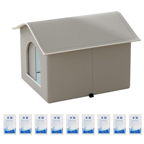 Sghtil Isoliertes Katzenhaus für den Außenbereich, isoliertes Hundehaus, tragbar, Sommerhütte für Haustiere, Kätzchen, Welpen, Kaninchen, Reisen, Urlaub, Umzug Sghtil Isoliertes Katzenhaus für den Außenbereich, isoliertes Hundehaus, tragbar, Sommerhütte für Haustiere, Kätzchen, Welpen, Kaninchen, Reisen, Urlaub, Umzug von Sghtil