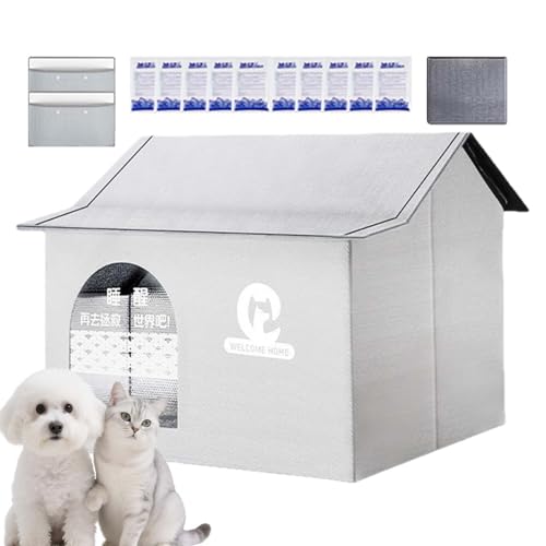 Sghtil Katzenhaus für den Außenbereich, wasserdicht, kühlend, für den Außenbereich, regenfest, faltbar, wasserdicht, für Innen- und Außenbereich, alle Wetterbedingungen von Sghtil