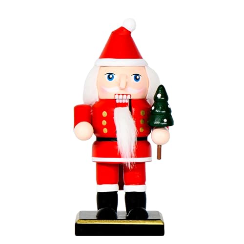 Sghtil Kleine Weihnachtsfiguren - Niedliche Nussknacker Figuren Desktop Deko | Deko Skulptur für Tisch Schreibtisch Vitrine Wohnzimmer Hochzeit Kinder Erwachsene Festtag von Sghtil