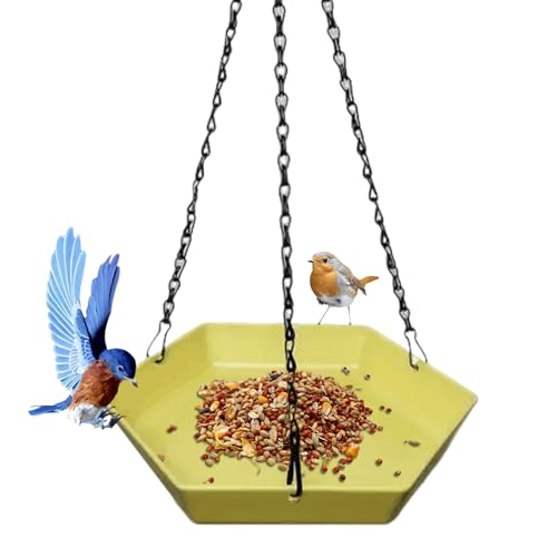 Sghtil Kleines Vogelbad - Polygonales Vogelfutterhaus Für Draußen - Hängbare Wasserschale Gartendekoration Für Fenster Terrasse Innenbereich Park Balkon Und Familien von Sghtil