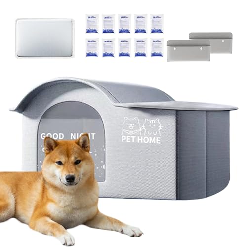 Sghtil Kühlendes Haus für Hunde, erfrischend für Haustiere, langlebig, geräumig, schattig, tragbar, isoliert, für Katzen, Haus, Balkon, Wohnzimmer Sghtil Kühlendes Haus für Hunde, erfrischend für Haustiere, langlebig, geräumig, schattig, tragbar, isoliert, für Katzen, Haus, Balkon, Wohnzimmer von Sghtil