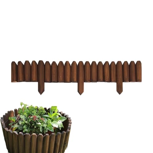 Sghtil Kurzer Gartenzaun Holz Zaunpaneele - Pflanzenschutz mit Holztor - Rasenkante Landschaftskanten No Dig Beetumrandung Beetumrandung Sghtil Kurzer Gartenzaun Holz Zaunpaneele - Pflanzenschutz mit Holztor - Rasenkante Landschaftskanten No Dig Beetumrandung Beetumrandung von Sghtil