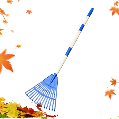 Sghtil Laubrechen Fächerförmig 14-Zinkig - Rasenrechen Mit Langem | Mit Ergonomischem Griff Für Garten Landschaft Camping Draußen Kies Terrasse Rasen Sghtil Laubrechen Fächerförmig 14-Zinkig - Rasenrechen Mit Langem | Mit Ergonomischem Griff Für Garten Landschaft Camping Draußen Kies Terrasse Rasen von Sghtil