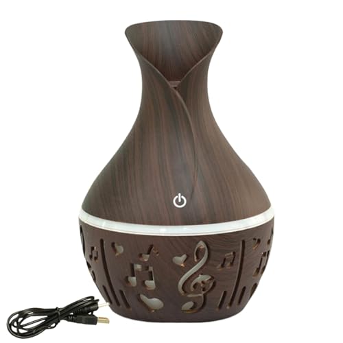 Sghtil Luftbefeuchter, Aromatherapie-Diffusor – Zerstäuber Luftbefeuchter mit Öl 300 ml, Diffusor für den Innenbereich mit Holzmaserung, Aromatherapie-Diffusor in Form von Sghtil