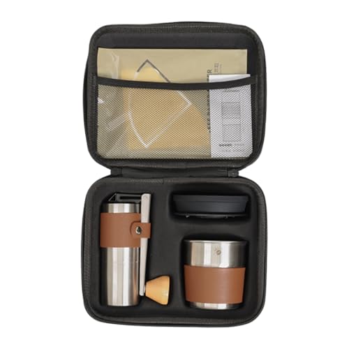 Sghtil Manuelle Kaffeebohnenmühle,Manuelle Kaffeemühle - Multifunktionale Kaffeemühle Mit Tragbarem Kaffeezubehör-Set Für Reisen, Wandern, Und Zuhause von Sghtil