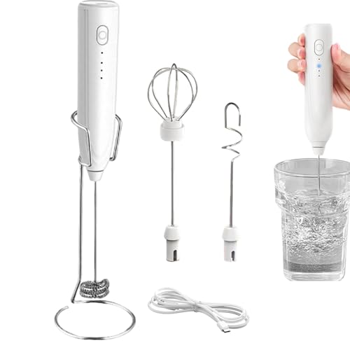 Sghtil Milchschäumer Elektrisch - Wiederaufladbarer Getränkemixer,Haushaltsgetränkemixer Mit 3 Stufen Für Matcha Latte Kunst Anfänger Wohnung Cappuccino Küche Kaffee von Sghtil