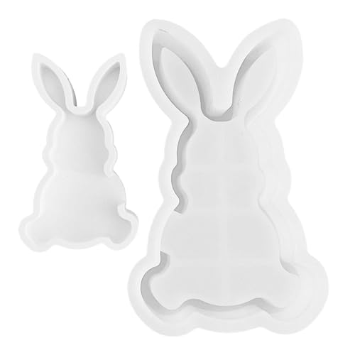 Sghtil Osterformen für Kerzen, Silikonform Hase | Wiederverwendbare Antihaft-Silikon-Hasenform | Weiche Formen für Kerzen zu Ostern Geburtstag von Sghtil