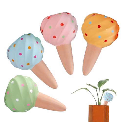 Sghtil Pflanzen Selbstbewässerungskugeln, 4 Blumenzwiebeln Automatische Bewässerung ,Keramikheringe Für Topfpflanzen Automatische Bewässerung Für Zuhause Urlaub Sukkulenten Bonsai von Sghtil