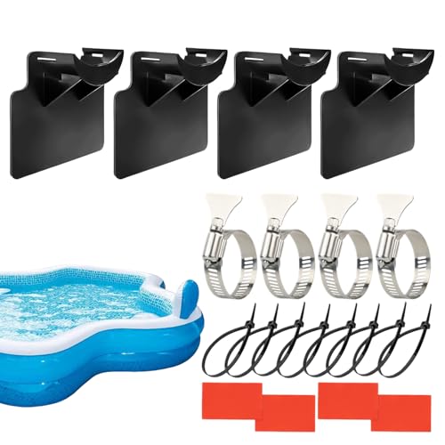 Sghtil Poolschlauch Halterung - Universeller Gartenschlauchhalter mit Stabiler Halterung,Universeller Klebehalter Für Effizienten Wasserfluss, Durchhängen-Verhinderung Und Gartenwartung von Sghtil