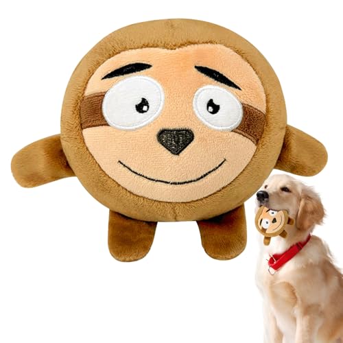 Sghtil Quietschender Ball für Hunde, quietschende Bälle für Hunde | Beißspielzeug in Form eines Cartoon-Tiers aus Plüsch, Lachball, multifunktionales interaktives Spielzeug für Hunde, von Sghtil