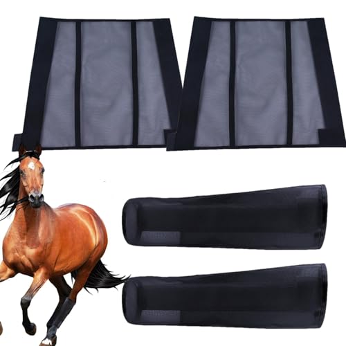 Sghtil Reitfliegen-Leggings, Reitfliegenstiefel | 4 Stück wiederverwendbare Fliegenstiefel für | Reitstiefel, Fliegenleggings für, atmungsaktives Design reduziert von Sghtil