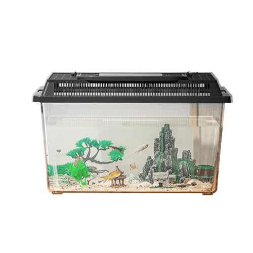 Sghtil Reptilien Behälter | Futterbox Für Echsen, Vogelspinnen & Terrarientiere - Transparenter Tragbarer Lebensraum Brutbox Heimhaltung Für Skorpione & Einsiedlerkrebs von Sghtil