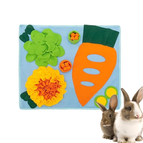 Sghtil Schlanke Kaninchen Futtermatte, Polar Pleece Bunny Fiele Fütterung Mapt | Schleim mit Farbverlauf und Knochen waschbar für Welpen und Hamster von Sghtil