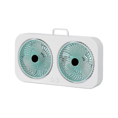 Sghtil Schreibtischventilator - Doppelkopf-Kühlventilator | USB-Aufladbar Aufhängbar Leistungsstarker Kühlventilator Für Schlafzimmer Studentenzimmer Fitnessstudio Zelt Und Reisen Sghtil Schreibtischventilator - Doppelkopf-Kühlventilator | USB-Aufladbar Aufhängbar Leistungsstarker Kühlventilator Für Schlafzimmer Studentenzimmer Fitnessstudio Zelt Und Reisen von Sghtil
