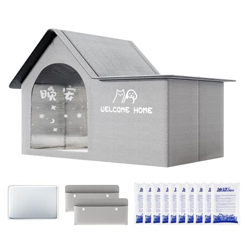 Sghtil Schutzflosse für Katzen | Faltbares Bett mit Eispaketen | Bequemes, geräumiges Nest für warme Welpen und Kätzchen Sghtil Schutzflosse für Katzen | Faltbares Bett mit Eispaketen | Bequemes, geräumiges Nest für warme Welpen und Kätzchen von Sghtil