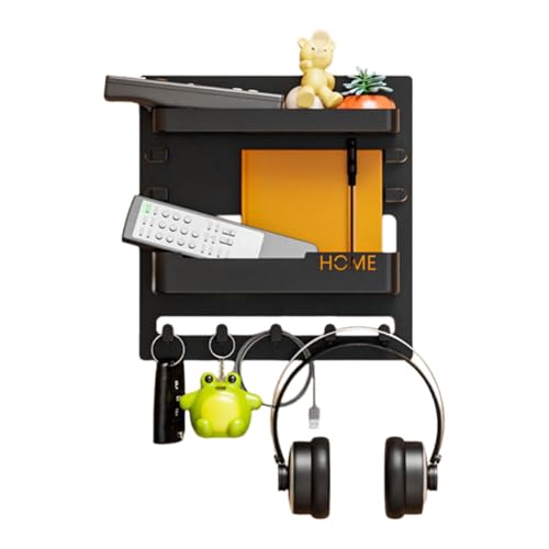 Sghtil Schwebende Regale für das Nachttisch, Küche, schwebende Regale, Wandstick auf dem für das Wohnzimmer | selbstklebendes Wand-Organizer mit Haken und Kabeln von Sghtil