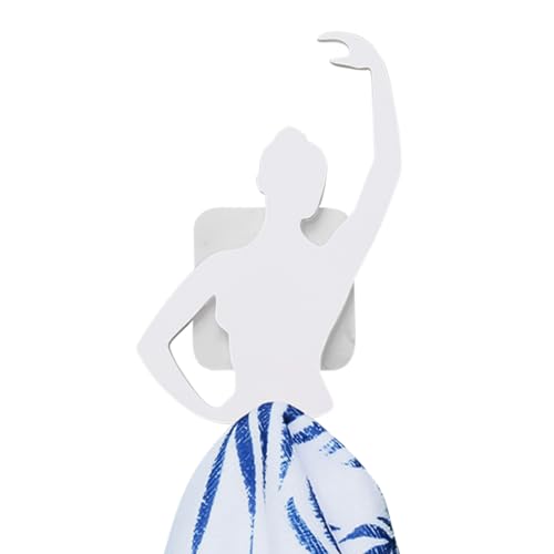 Sghtil Selbstklebende Haken, Garderobenständer – Design Ballett zum Aufhängen für Schrank, Schlafzimmer, Badezimmer, Küche, Tasche, Hut, Schal von Sghtil