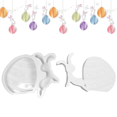 Sghtil Silikonform für Ostern, Silikonform zum Gießen von Kaninchen | Silikonform für Kerzenstatue Hase – leicht zu lösende Form zum Schmelzen von Ornamenten für von Sghtil