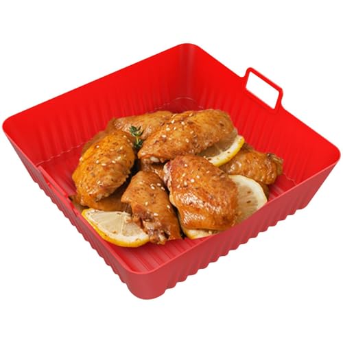 Sghtil Silikonfutter für Luftfritteuse, Silikonkorb für Luftfritteuse, Silikon-Fritteusenkorb aus Silikon, wiederverwendbarer Luftfritteusenkorb von Sghtil