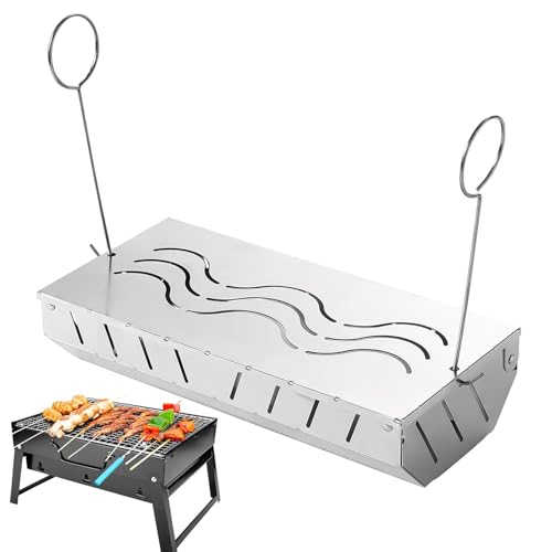 Sghtil Smoker Box für Pellet Grill, Box Fmoker Box - BBQ SMOKER BOX Tablett aus Edelstahl - Holzkohlegrillzubehör, verbessert den äußeren Geschmack des Grills von Lebensmitteln von Sghtil