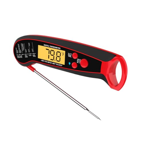 Sghtil Sofort ablesbares Fleischthermometer, Digitale Fleischthermometer – Wasserdichte Lebensmittel-Thermometer mit sofortiger Ablesung | Faltbare Küchenthermometer von Sghtil