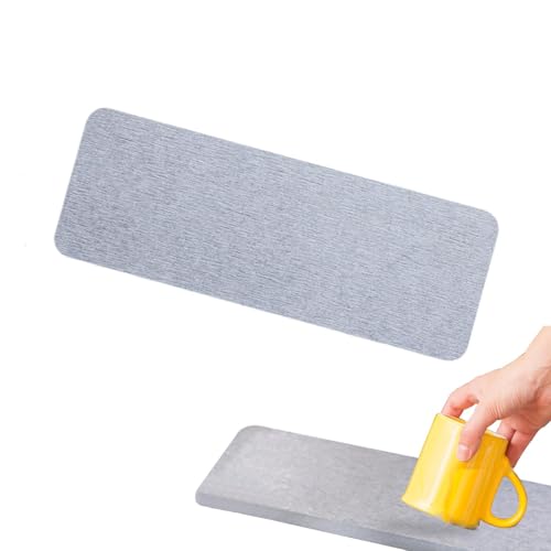 Sghtil Spülbeckenmatte aus Kieselgusse, saugfähiges Tablett für Waschbecken | schnell trocknendes Kieselsteinwaschbecken Tablett - 8,7 x 3,2 Zoll Kieselsteinwaschbecken Tablett z von Sghtil