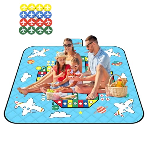 Sghtil Strandmatte | Picknickdecke, wasserdicht, dick, multifunktional, für Gesellschaftsspiele mit Schachfiguren für Camping, Park, Rasen Sghtil Strandmatte | Picknickdecke, wasserdicht, dick, multifunktional, für Gesellschaftsspiele mit Schachfiguren für Camping, Park, Rasen von Sghtil
