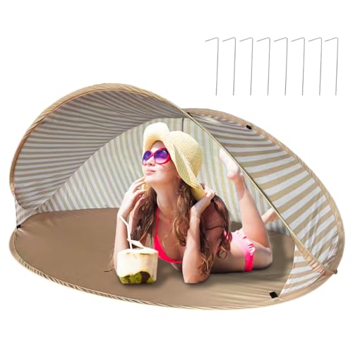 Sghtil Strandmuschel | Sonnenschutz mit Tragetasche | Kompakt Faltbarer Sonnenschutz für Outdoor Reisen Camping Park Festival von Sghtil