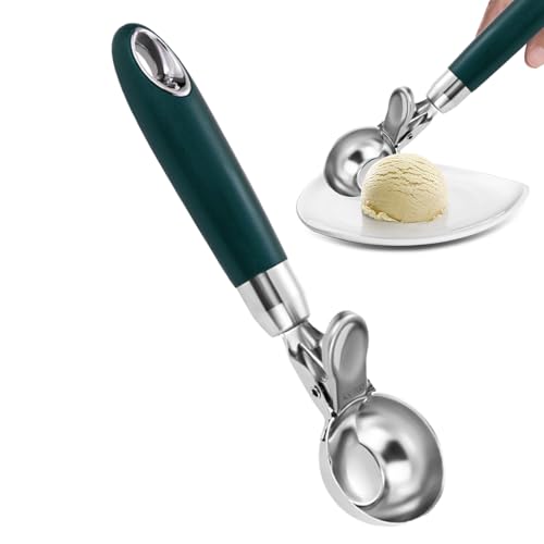 Sghtil Teiglöffel für Kekse, Gebäck, Utensilien aus Edelstahl 304 mit ergonomischem Griff zum Portionieren von Eiscreme, Sorbets und Obst von Sghtil