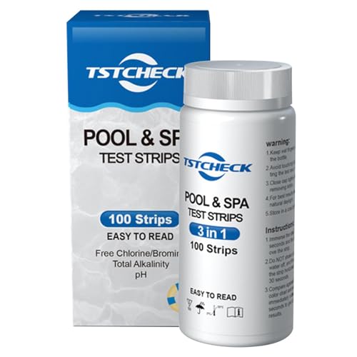 Sghtil Teststreifen für Pool-, Pool- und Spa-Wasserteststreifen | Pool Water Ph Test 100 x | Präzise -Tests, Schwimmbad-Testzubehör für die von Sghtil