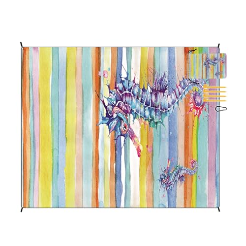 Sghtil Tragbare Picknickdecke, Reisepicknickdecke - wasserdichte Picknickdecke 86.61 x 70,87 Zoll - Leichtes Campingpad mit 4 Ecktaschen und 4 Stiften Windschutz Teppich für Outdoor -Konzert Sghtil Tragbare Picknickdecke, Reisepicknickdecke - wasserdichte Picknickdecke 86.61 x 70,87 Zoll - Leichtes Campingpad mit 4 Ecktaschen und 4 Stiften Windschutz Teppich für Outdoor -Konzert von Sghtil